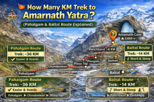 How Many KM Trek to Amarnath Yatra?