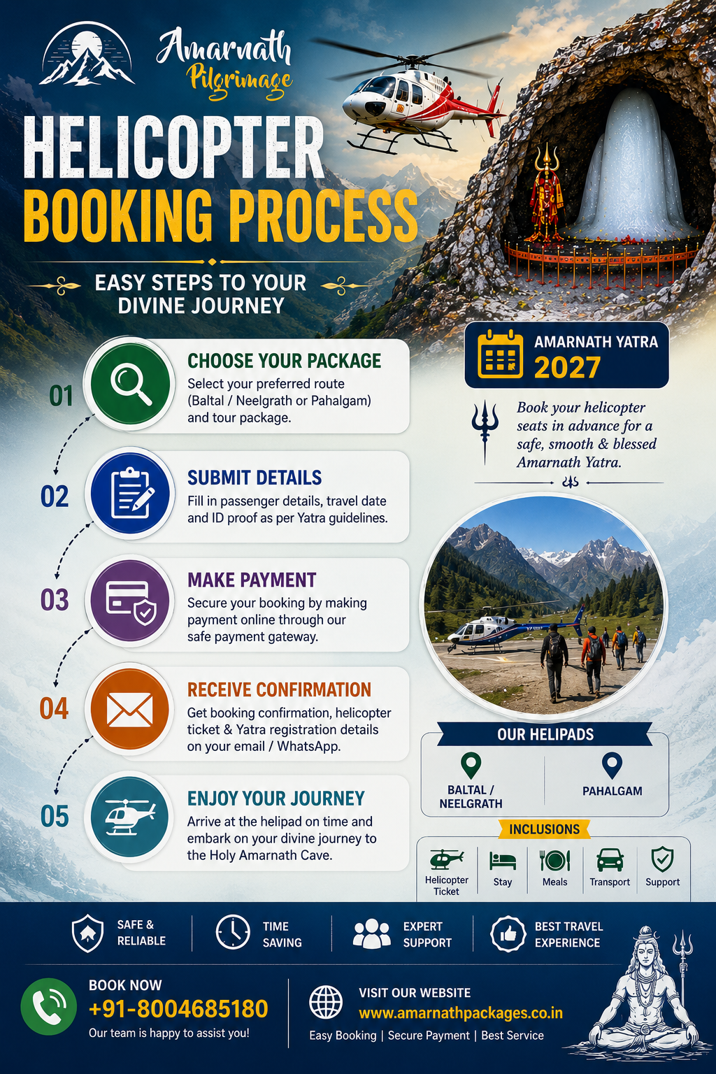 Amarnath Pilgrimage Helicopter Booking