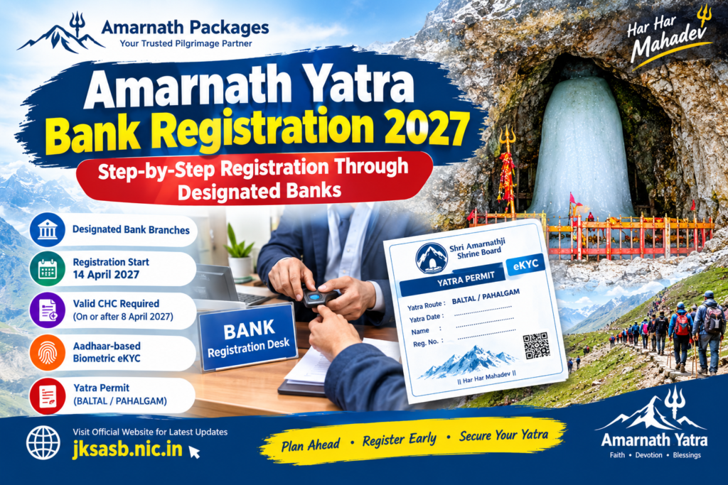 Amarnath Yatra Bank Registration 2027