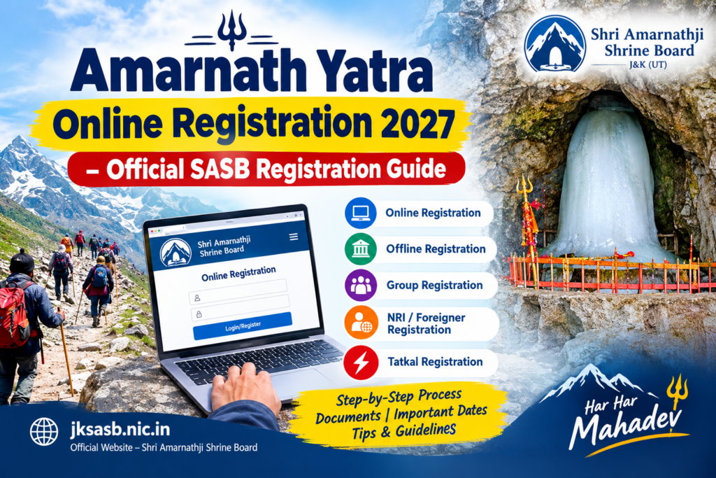 Amarnath Yatra Online Registration 2027